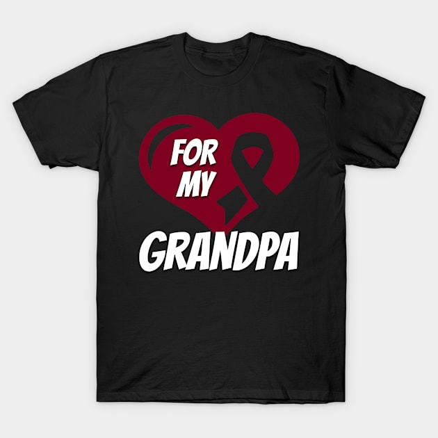 Head And Neck Cancer Grandpa T-Shirt by mikevdv2001